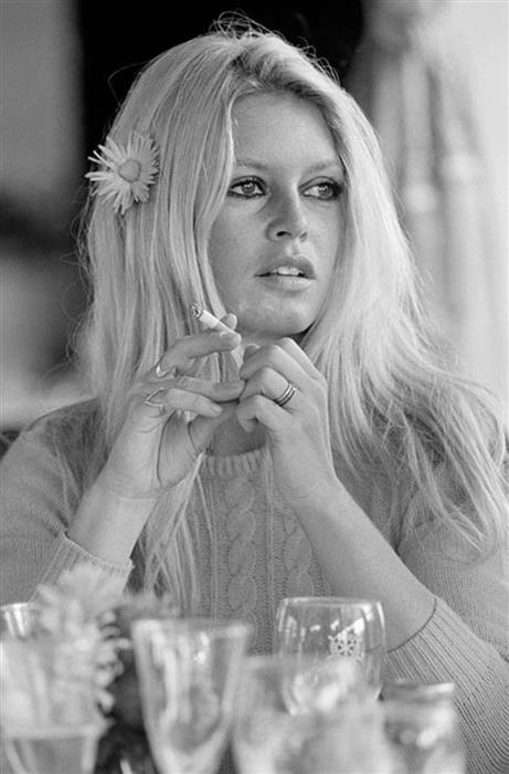 Brigitte Bardot  on the set Shalako 1968