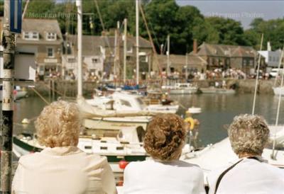 Three Ladies at the Harbour, Padstow 2002