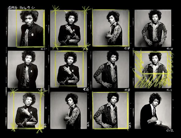 Jimi Hendrix Contact Sheet 2