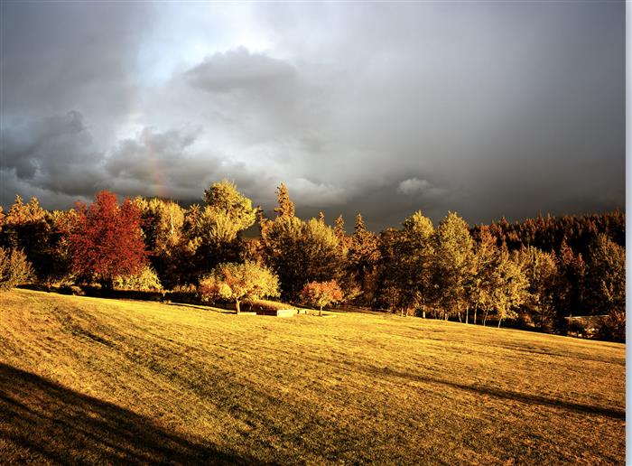 Setting Sun & Rainbow from Gered Mankowitz Landscape Gallery 