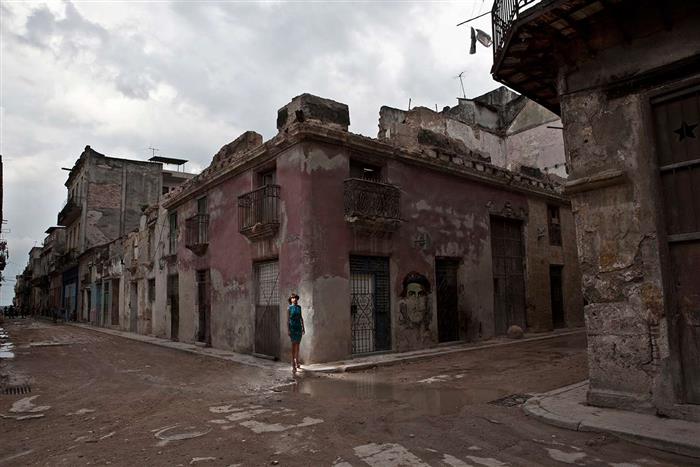 She Is Cuba  ,Havana crumbling  walls and  aritecture 